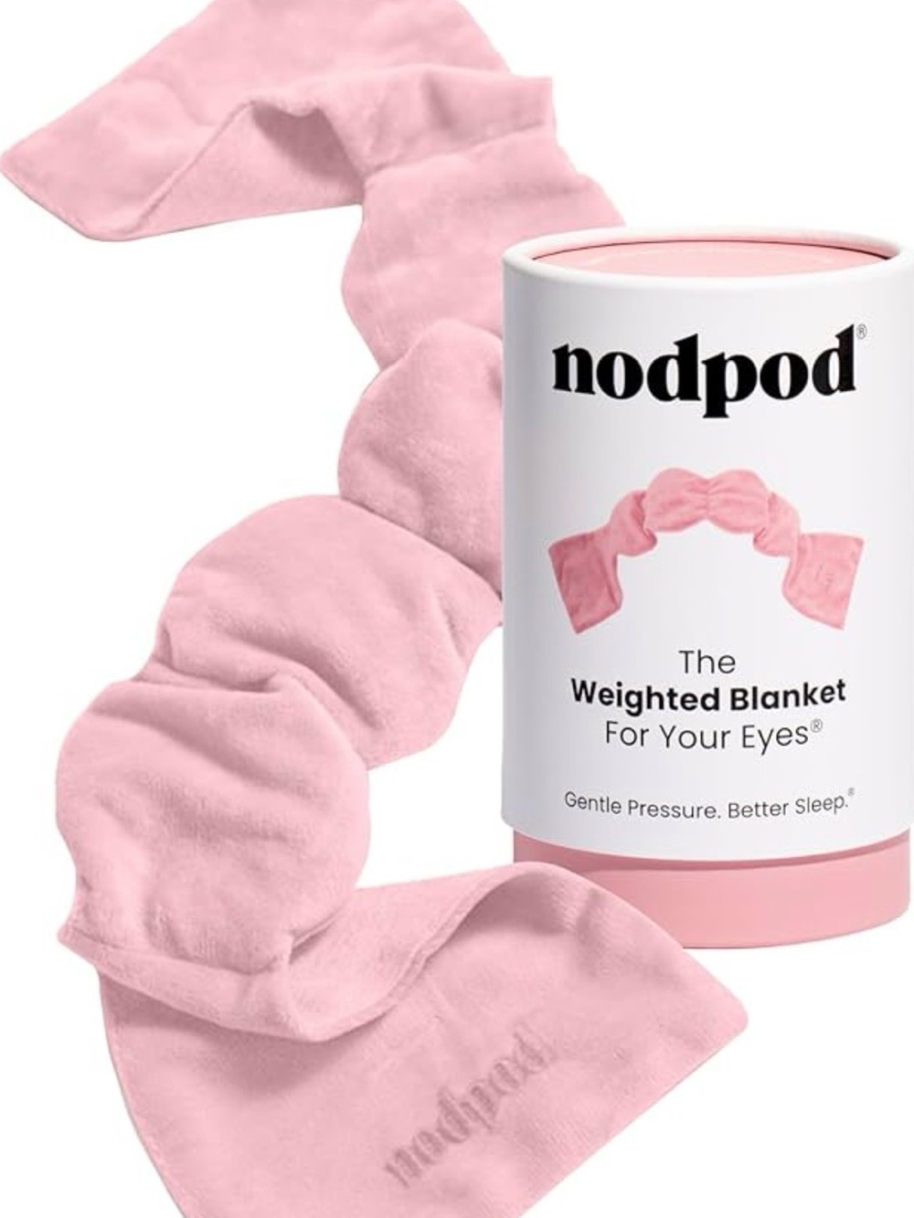 nodpod Pink Weighted Eye Blanket